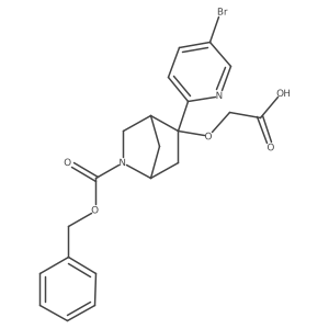 2-({2-[(Benzyloxy)carbonyl]-5-(5-bromopyridin-2-yl)-2-azabicyclo[2.2.1]heptan-5-yl}oxy)acetic acid结构式