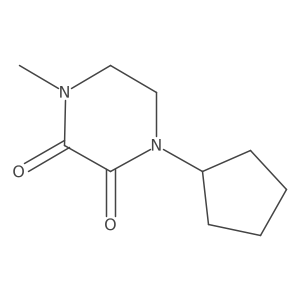 1-Cyclopentyl-4-methylpiperazine-2,3-dione Structure