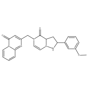 2-[[2-(3-Methoxyphenyl)-4-oxo-1,2,3,3a-tetrahydropyrazolo[1,5-a]pyrazin-5-yl]methyl]pyrido[1,2-a]pyrimidin-4-one结构式