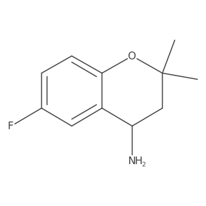 (4S)-6-Fluoro-2,2-dimethyl-3,4-dihydro-2H-1-benzopyran-4-amine Structure