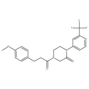 4-[3-(4-Methoxyphenyl)propanoyl]-1-[2-(trifluoromethyl)pyridin-4-yl]piperazin-2-one Structure