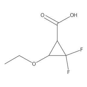3-Ethoxy-2,2-difluorocyclopropane-1-carboxylic acid Structure
