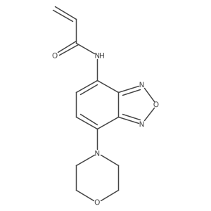N-[7-(morpholin-4-yl)-2,1,3-benzoxadiazol-4-yl]prop-2-enamide结构式