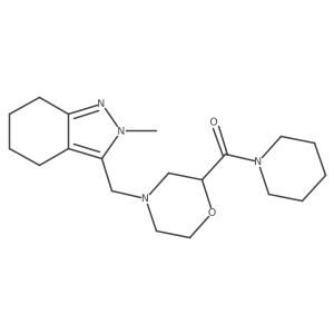 2-methyl-3-{[2-(piperidine-1-carbonyl)morpholin-4-yl]methyl}-4,5,6,7-tetrahydro-2H-indazole Structure