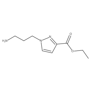 ethyl 1-(3-aminopropyl)-1H-pyrazole-3-carboxylate结构式