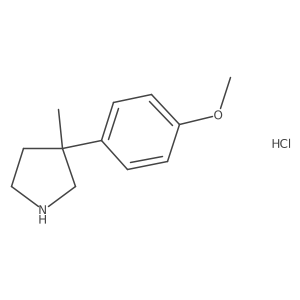3-(4-Methoxyphenyl)-3-methylpyrrolidine hydrochloride结构式