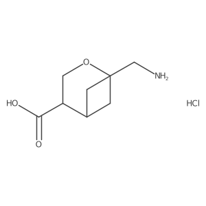 1-(Aminomethyl)-2-oxabicyclo[3.1.1]heptane-4-carboxylic acid hydrochloride结构式