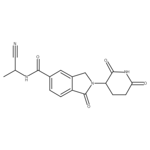 N-(1-cyanoethyl)-2-(2,6-dioxo-3-piperidyl)-1-oxo-isoindoline-5-carboxamide结构式