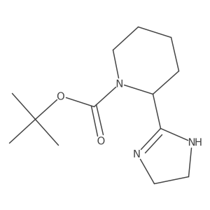 tert-butyl 2-(4,5-dihydro-1H-imidazol-2-yl)piperidine-1-carboxylate结构式
