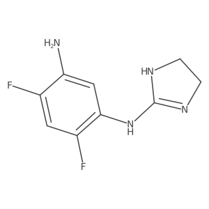 N1-(4,5-dihydro-1H-imidazol-2-yl)-4,6-difluorobenzene-1,3-diamine结构式