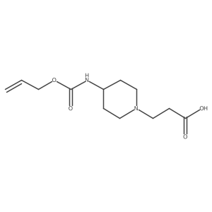 3-(4-{[(Prop-2-en-1-yloxy)carbonyl]amino}piperidin-1-yl)propanoic acid Structure