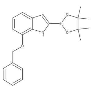 7-(Benzyloxy)-2-(4,4,5,5-tetramethyl-1,3,2-dioxaborolan-2-yl)-1H-indole结构式