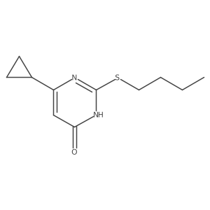 2-(Butylsulfanyl)-6-cyclopropyl-3,4-dihydropyrimidin-4-one Structure