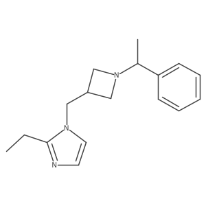 2-ethyl-1-{[1-(1-phenylethyl)azetidin-3-yl]methyl}-1H-imidazole结构式