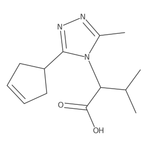 2-(3-Cyclopent-3-en-1-yl-5-methyl-1,2,4-triazol-4-yl)-3-methylbutanoic acid结构式