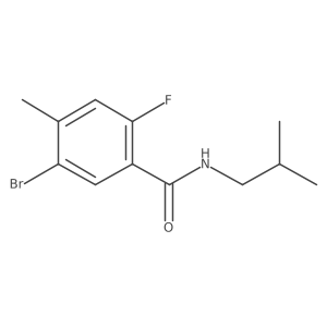 5-Bromo-2-fluoro-N-isobutyl-4-methylbenzamide结构式
