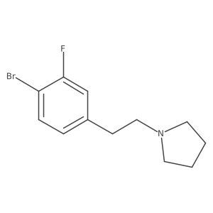 1-(4-Bromo-3-fluorophenethyl)pyrrolidine结构式
