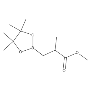 Methyl 2-methyl-3-(4,4,5,5-tetramethyl-1,3,2-dioxaborolan-2-yl)propanoate结构式