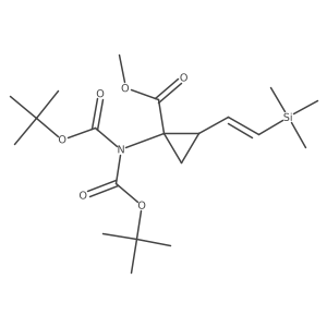 Methyl 1-[bis[(2-methylpropan-2-yl)oxycarbonyl]amino]-2-(2-trimethylsilylethenyl)cyclopropane-1-carboxylate结构式