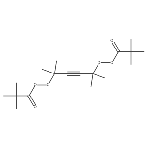 Propaneperoxoic acid, 2,2-dimethyl-, 1,1,4,4-tetramethyl-2-butyne-1,4-diyl ester Structure
