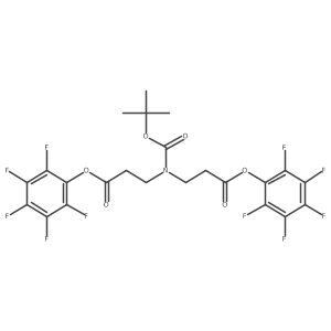 (2,3,4,5,6-Pentafluorophenyl) 3-[tert-butoxycarbonyl-[3-oxo-3-(2,3,4,5,6-pentafluorophenoxy)propyl]amino]propanoate结构式