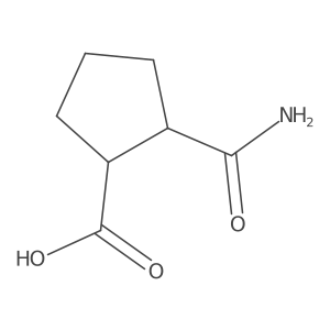 rel-(1R,2S)-2-(Aminocarbonyl)cyclopentanecarboxylic acid Structure