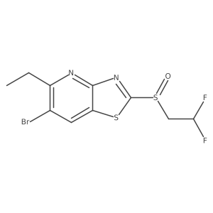 Thiazolo[4,5-b]pyridine,6-bromo-2-[(2,2-difluoroethyl)sulfinyl]-5-ethyl-结构式