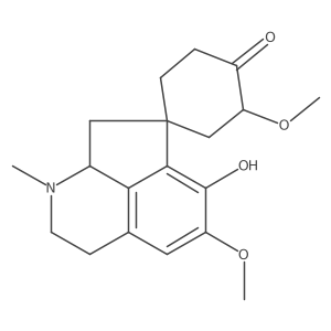 (2R,2'S,4S)-11-hydroxy-2',10-dimethoxy-5-methylspiro[5-azatricyclo[6.3.1.04,12]dodeca-1(12),8,10-triene-2,4'-cyclohexane]-1'-one结构式
