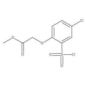 Methyl 2-(4-chloro-2-(chlorosulfonyl)phenoxy)acetate结构式