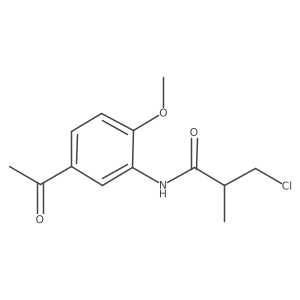 N-(5-acetyl-2-methoxyphenyl)-3-chloro-2-methylpropanamide Structure