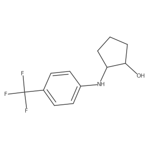 (1S,2S)-2-{[4-(trifluoromethyl)phenyl]amino}cyclopentan-1-ol结构式
