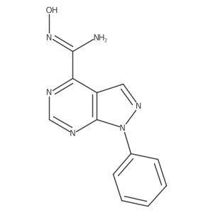 N-Hydroxy-1-phenyl-1H-pyrazolo[3,4-d]pyrimidine-4-carboximidamide结构式