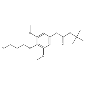 [4-(3-Chloro-propoxy)-3,5-dimethoxy-phenyl]-carbamic acid tert-butyl ester Structure
