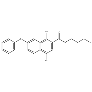 1-Bromo-4-hydroxy-6-phenylsulfanyl-isoquinoline-3-carboxylic acid butyl ester Structure