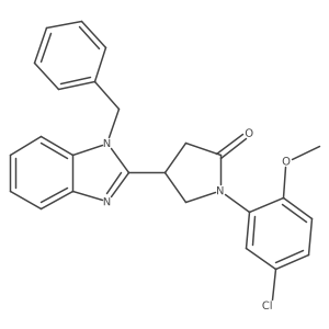 4-(1-benzyl-1H-benzimidazol-2-yl)-1-(5-chloro-2-methoxyphenyl)pyrrolidin-2-one Structure