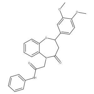 2-(2-(3,4-dimethoxyphenyl)-4-oxo-3,4-dihydrobenzo[b][1,4]thiazepin-5(2H)-yl)-N-phenylacetamide Structure