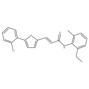 3-(5-(2-Chlorophenyl)furan-2-yl)-N-(2-ethyl-6-methylphenyl)acrylamide结构式