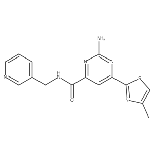 4-Pyrimidinecarboxamide,2-amino-6-(4-methyl-2-thiazolyl)-n-(3-pyridinylmethyl)- Structure