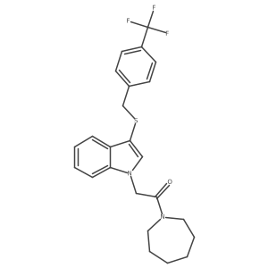1-(2-azepan-1-yl-2-oxoethyl)-3-{[4-(trifluoromethyl)benzyl]thio}-1H-indole Structure