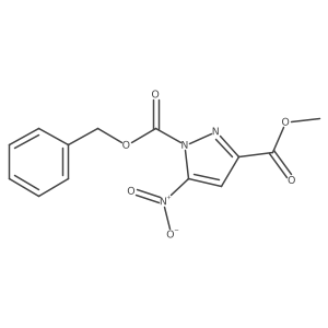 5-Nitropyrazole-1,3-dicarboxylic acid 1-benzyl ester 3-methyl ester结构式