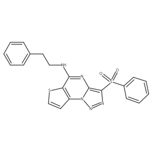 N-(2-phenylethyl)-3-(phenylsulfonyl)thieno[2,3-e][1,2,3]triazolo[1,5-a]pyrimidin-5-amine Structure