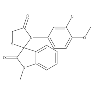 3'-(3-Chloro-4-methoxyphenyl)-1-methyl-1,2-dihydrospiro[indole-3,2'-[1,3]thiazolidine]-2,4'-dione Structure