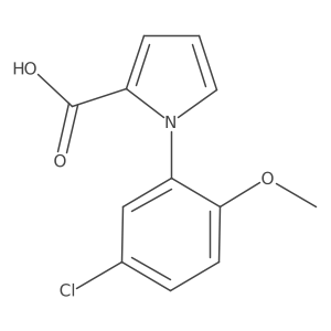 1-(5-chloro-2-methoxyphenyl)-1H-pyrrole-2-carboxylic acid结构式