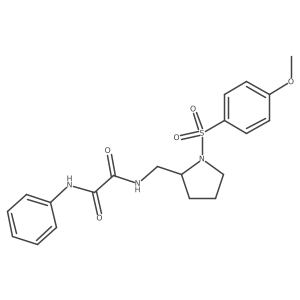 N1-((1-((4-methoxyphenyl)sulfonyl)pyrrolidin-2-yl)methyl)-N2-phenyloxalamide结构式