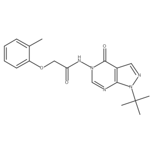 N-(1-(tert-butyl)-4-oxo-1H-pyrazolo[3,4-d]pyrimidin-5(4H)-yl)-2-(o-tolyloxy)acetamide Structure