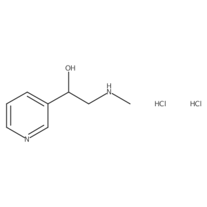 2-(Methylamino)-1-(pyridin-3-yl)ethan-1-ol dihydrochloride结构式