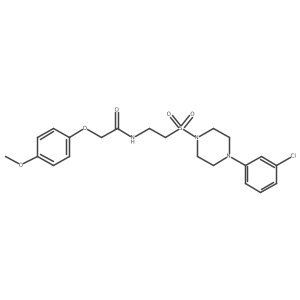 N-(2-((4-(3-chlorophenyl)piperazin-1-yl)sulfonyl)ethyl)-2-(4-methoxyphenoxy)acetamide Structure