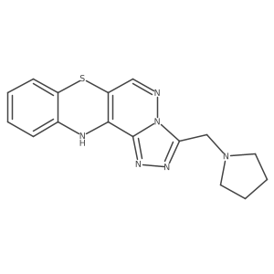 3-(1-Pyrrolidinylmethyl)-12H-1,2,4-triazolo(4',3':1,6)pyridazino(4,5-b)(1,4)benzothiazine结构式