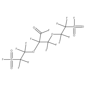 Perfluoro-2,3-bis[2-(fluorosulfonyl)ethoxy]propanoyl fluoride Structure