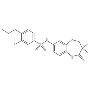 N-(3,3-dimethyl-4-oxo-2,3,4,5-tetrahydrobenzo[b][1,4]oxazepin-8-yl)-4-ethoxy-3-fluorobenzenesulfonamide结构式